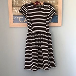 Black white striped dress